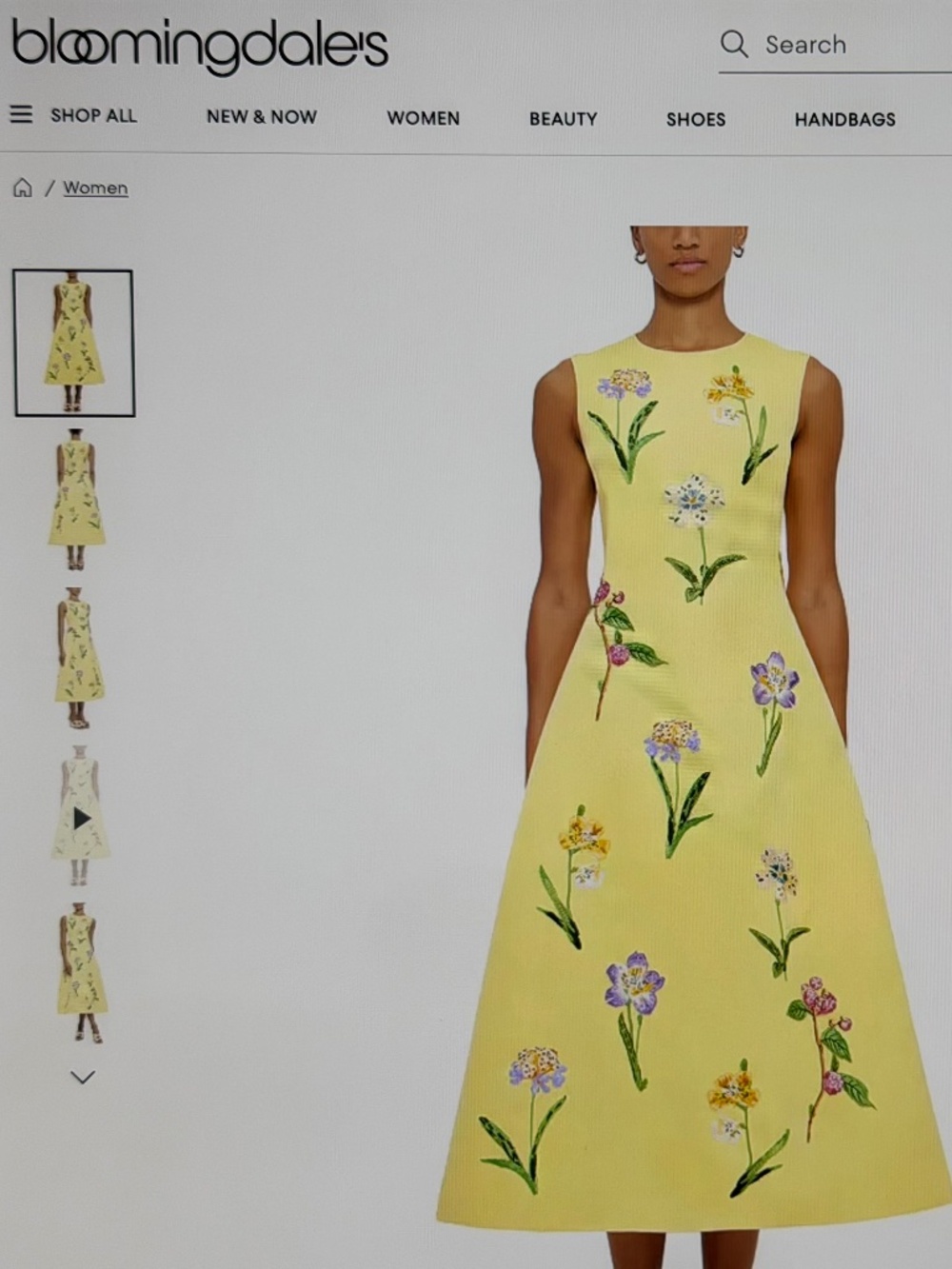 This Season! Leo Lin Cleo Sleeveless Midi Dress in Sorbet Yellow Size 4